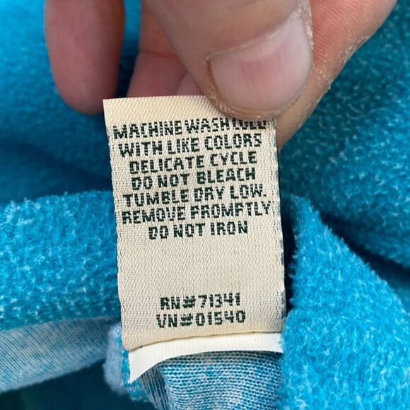 L.L.Bean Women Jacket Medium Full Zip Mock Fleece Neck Cozy Outdoors Casual Blue - Picture 7 of 10